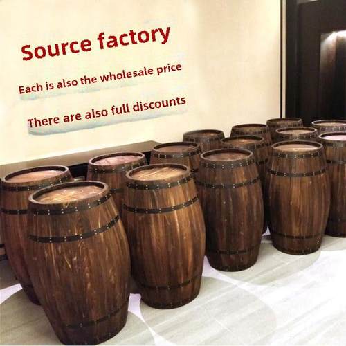 橡木桶空桶酒桶装饰摆件礼品酒馆装饰啤酒红酒桶木质覆古彷古包邮