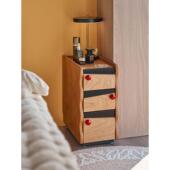 超窄床头柜卧室小现代简单储物柜迷你樱桃木实木红球窄床头柜