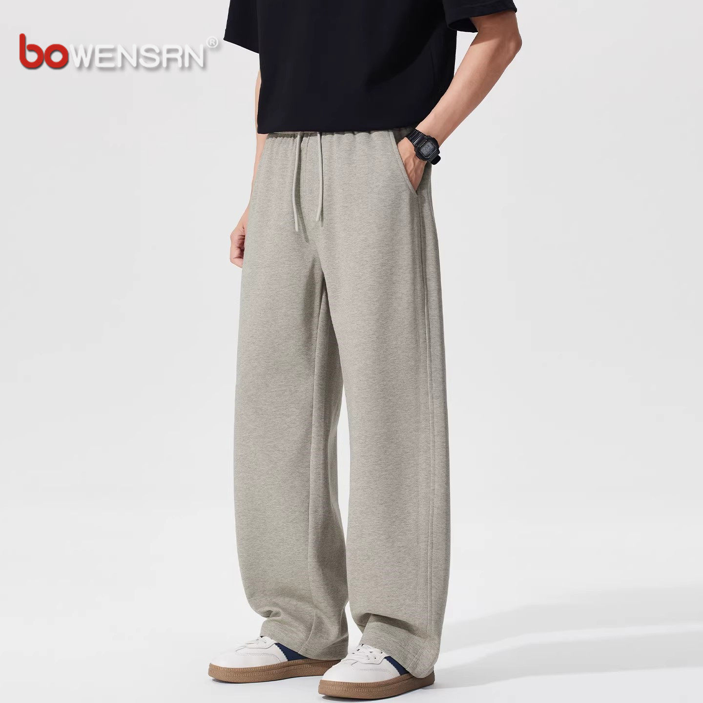 潮牌弯刀休闲裤男士2026新款春夏季男裤宽松直筒痞帅运动裤子男款