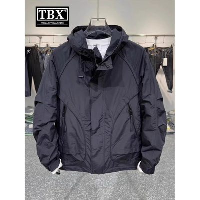 高端工装冲锋衣外套男士2025新款爆款春秋季连帽夹克男款冬装棉服