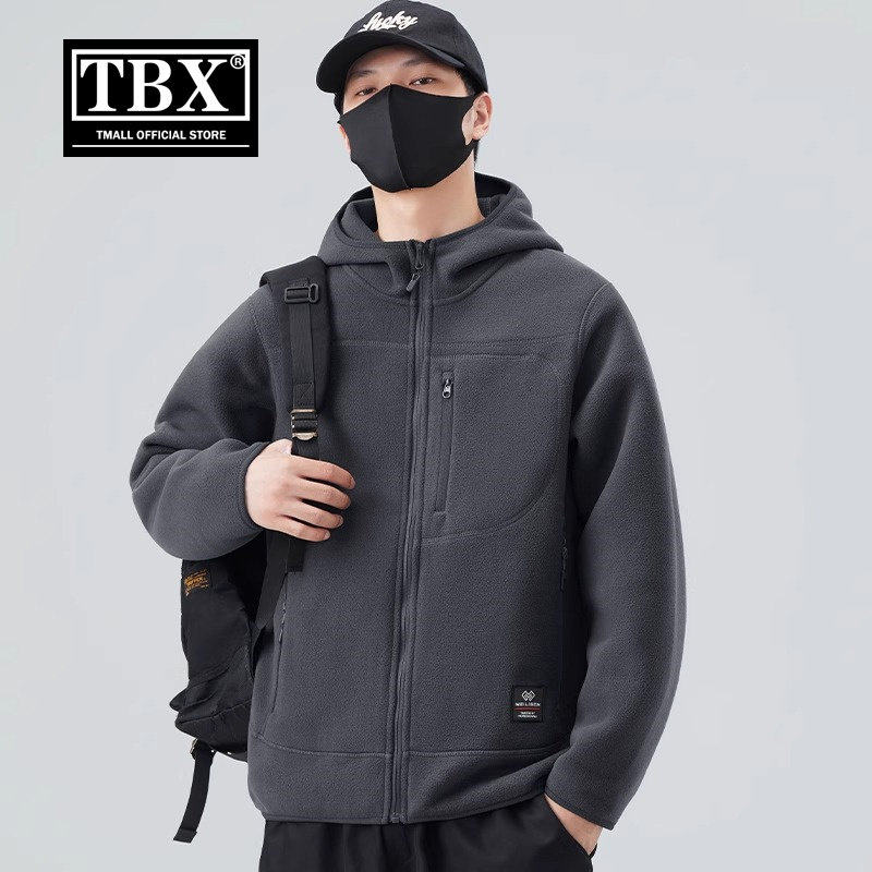 高端双面摇粒绒外套男士秋冬装2026新款加厚抓绒连帽夹克棉服男款