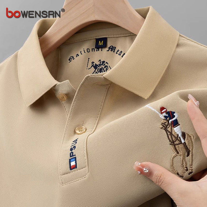 高端刺绣保罗polo衫男士短袖T恤2026新款夏季纯棉长袖男款春秋季