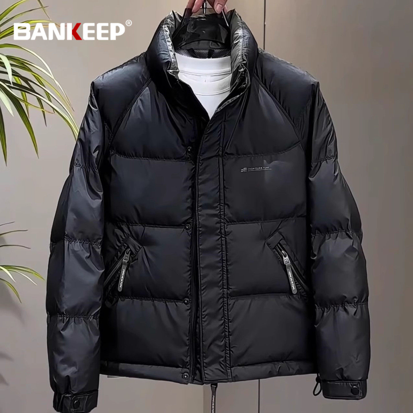 高端白鸭绒羽绒服男士外套2026新款冬季加厚保暖立领痞帅夹克男款