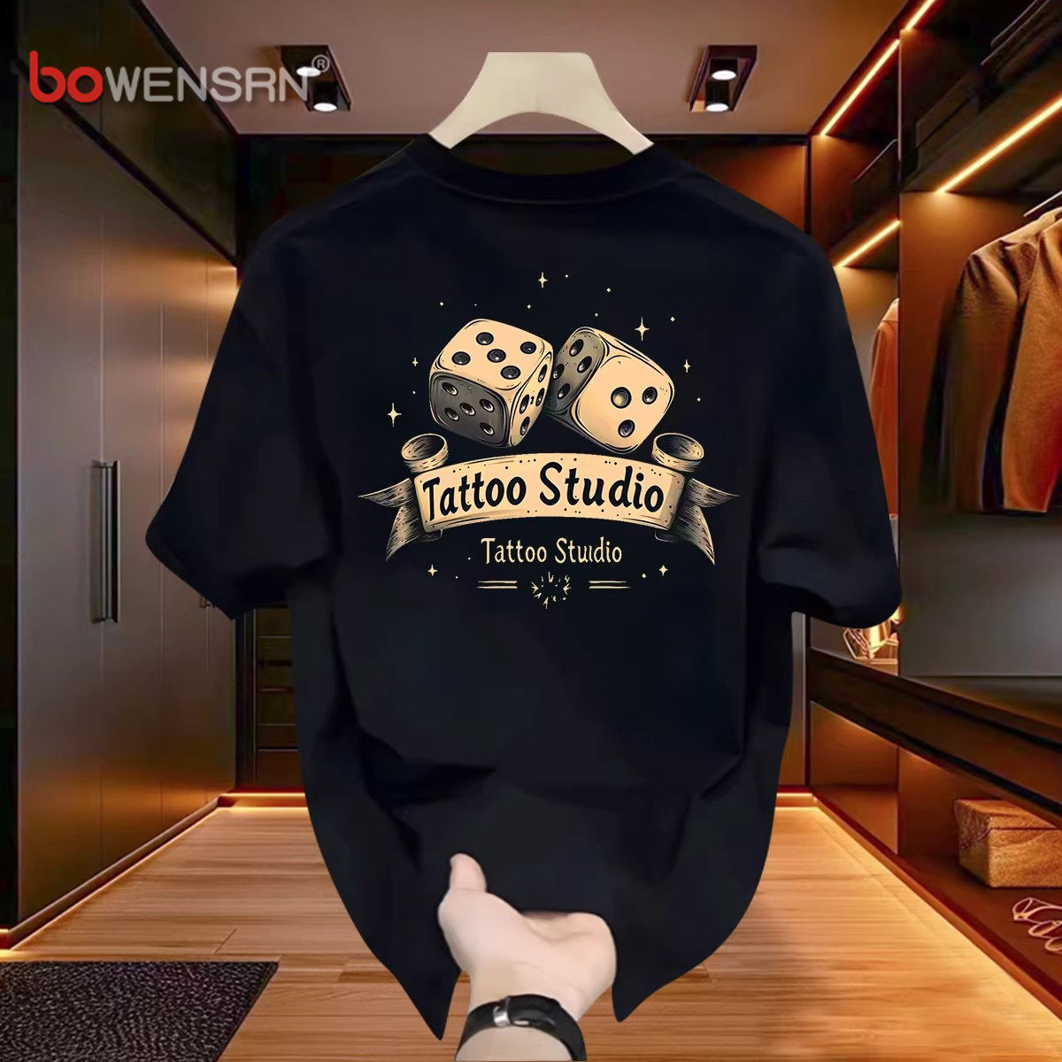 潮牌纯棉印花短袖t恤男士2026新款春夏季痞帅半袖上衣打底衫男款