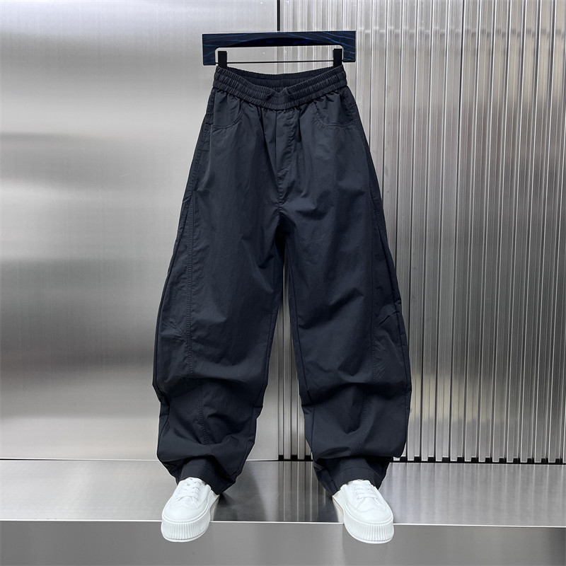 潮牌美式痞帅显瘦休闲裤男士秋季薄款2026新款宽松大码直筒阔腿裤