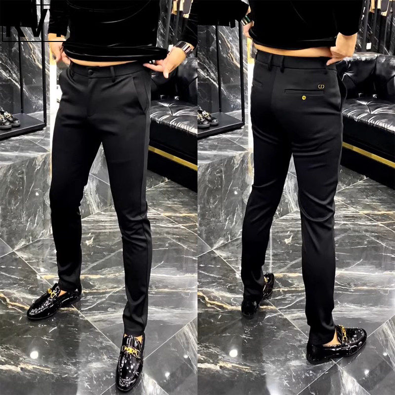 休闲裤潮牌男士夏季2026新款爆款高端商务男装弹力小脚裤子男款薄