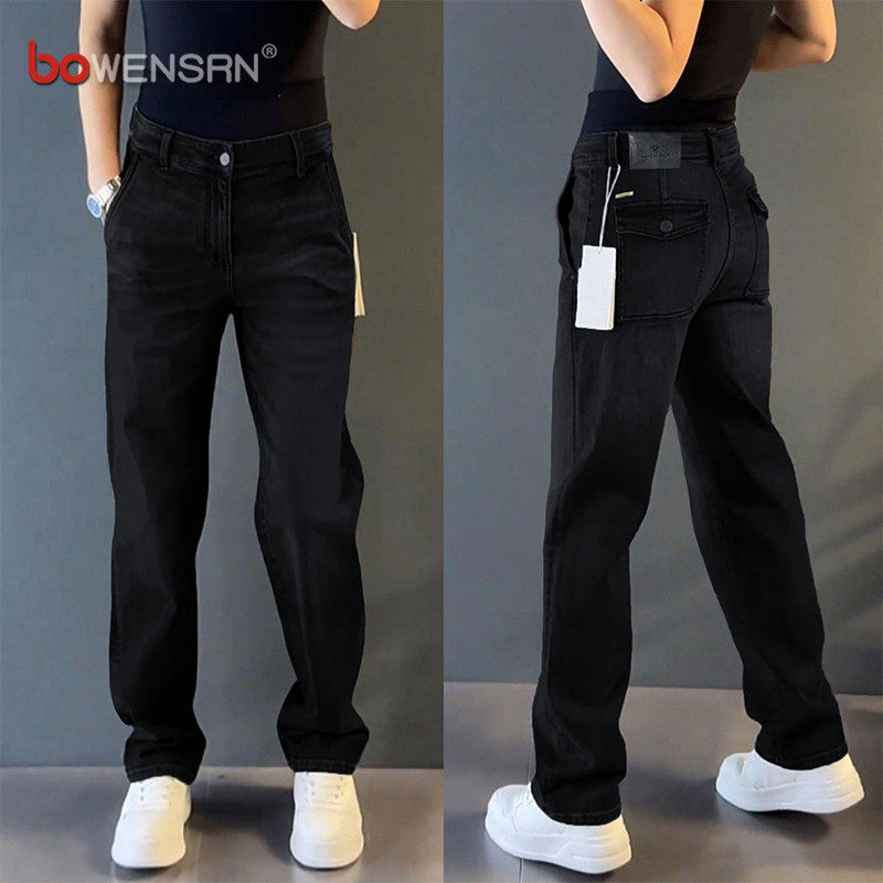 潮牌欧货直筒牛仔裤男士2026新款春秋冬季男裤垂感休闲长裤子男款