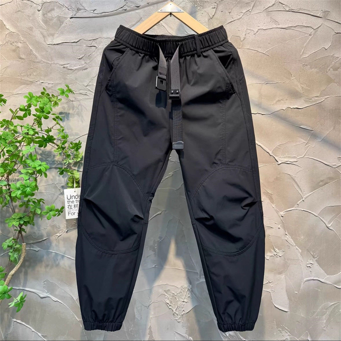 高端束脚软壳冲锋裤男士2025新款秋冬季速干户外休闲运动裤子男款