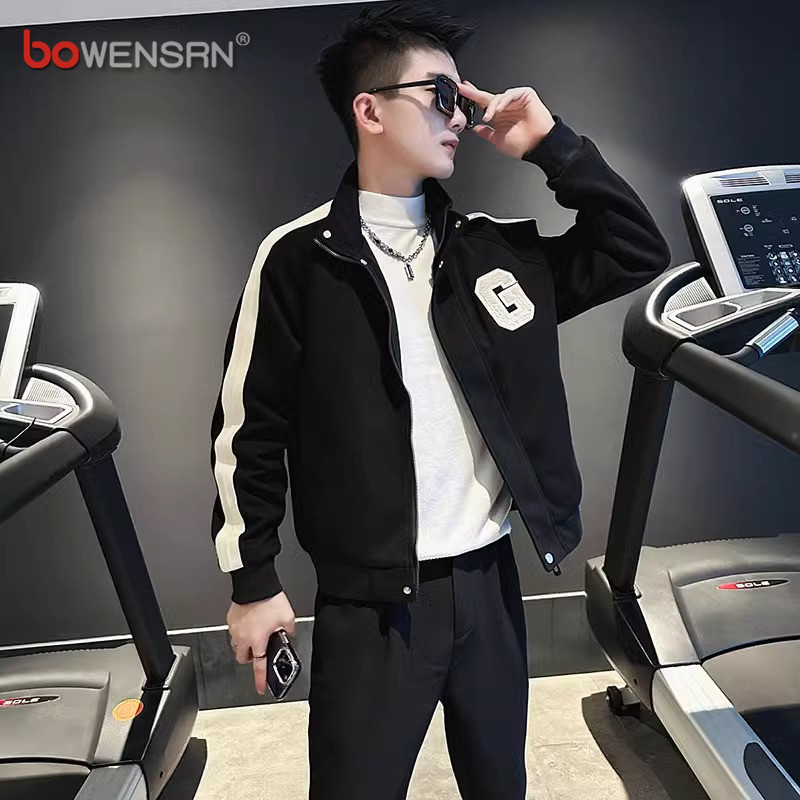 高端棒球服外套男士2026新款春秋季潮牌刺绣痞帅夹克棉服男款冬装