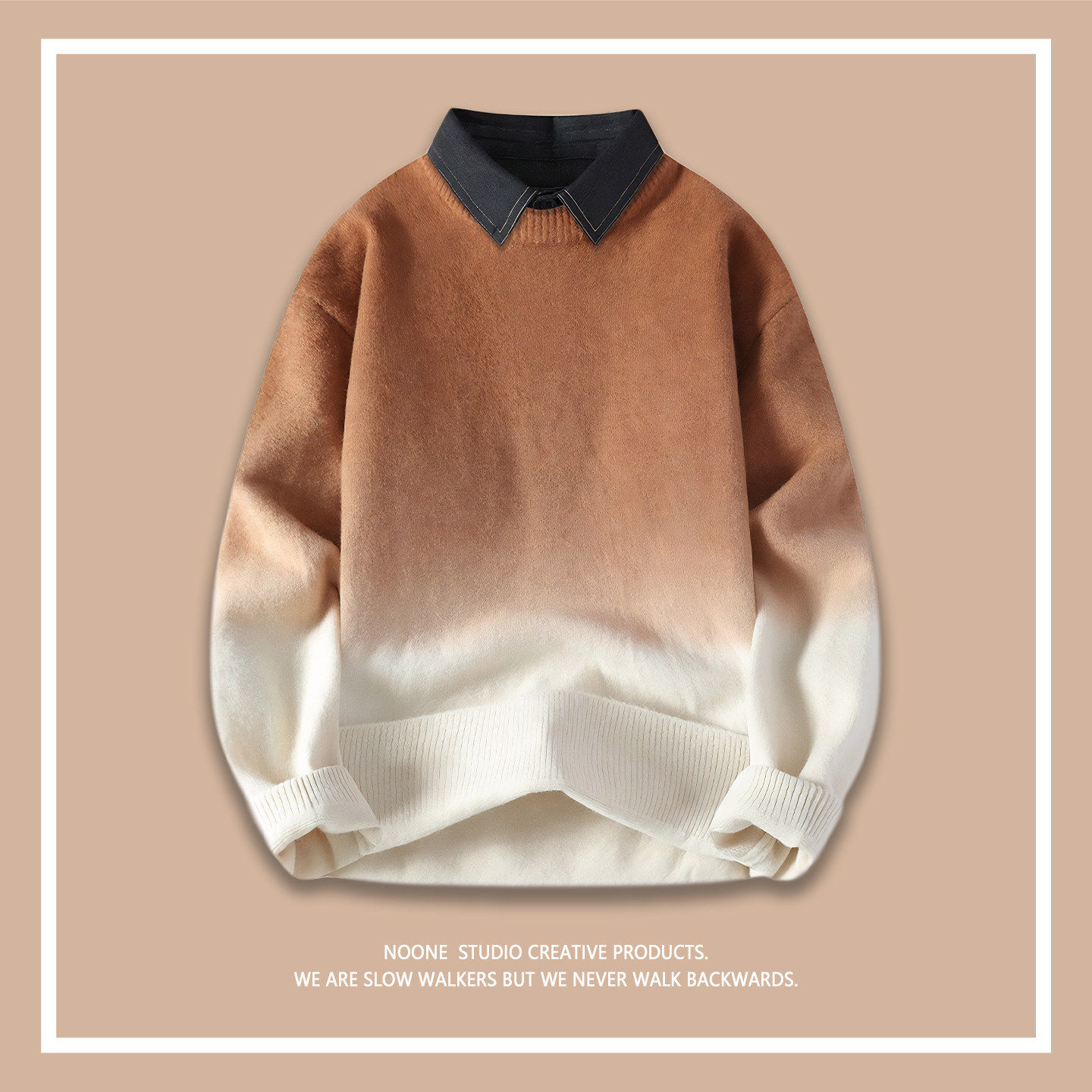 NOONE | 设计师品牌 美式高街渐变打底保暖假两件 | 男毛衣,男装,秀禾服,淘宝优惠券,粉丝福利购,淘宝优惠卷