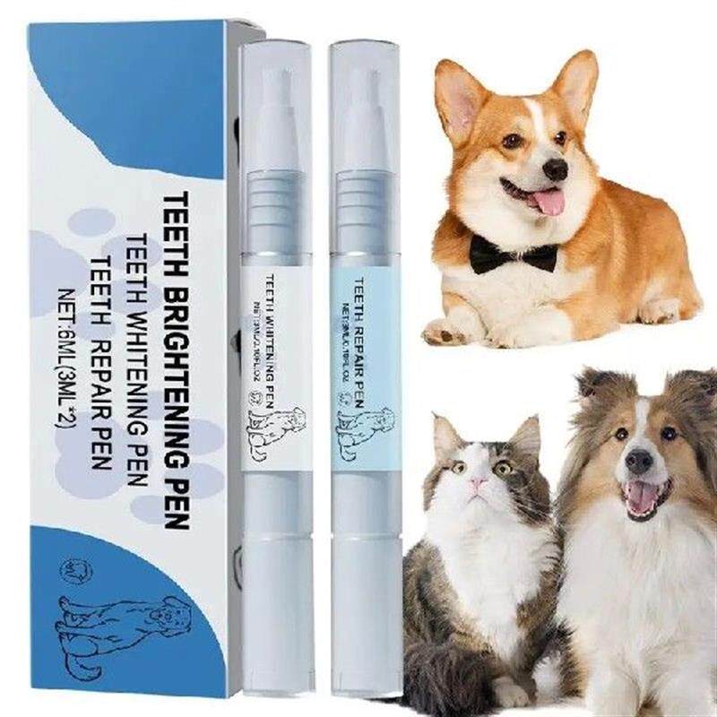 速发Pet+Toothbrush+Pen+Dog+Teeth+Cleaning+Kit+3mlx2+Dog
