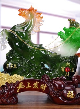 速发马摆件招品镇宅白菜马上发财家居柜酒办公室生肖工艺财摆设