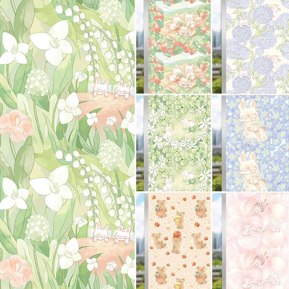 速发磨砂玻璃贴纸窗户防走光玻璃窗防不膜贴室卫生间门透光窥透明