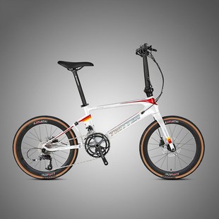 速发22寸小轮可折叠城市代步自行车小型碳纤维变速男骑行山地自行