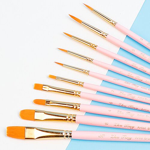 速发水粉笔尼龙毛油画排笔刷子水彩丙烯颜料彩绘笔刷美术生用画笔