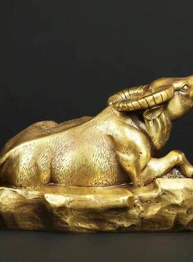 纯铜牛摆件十二生肖牛工艺品招财铜牛家居客厅装饰品摆设风水摆件