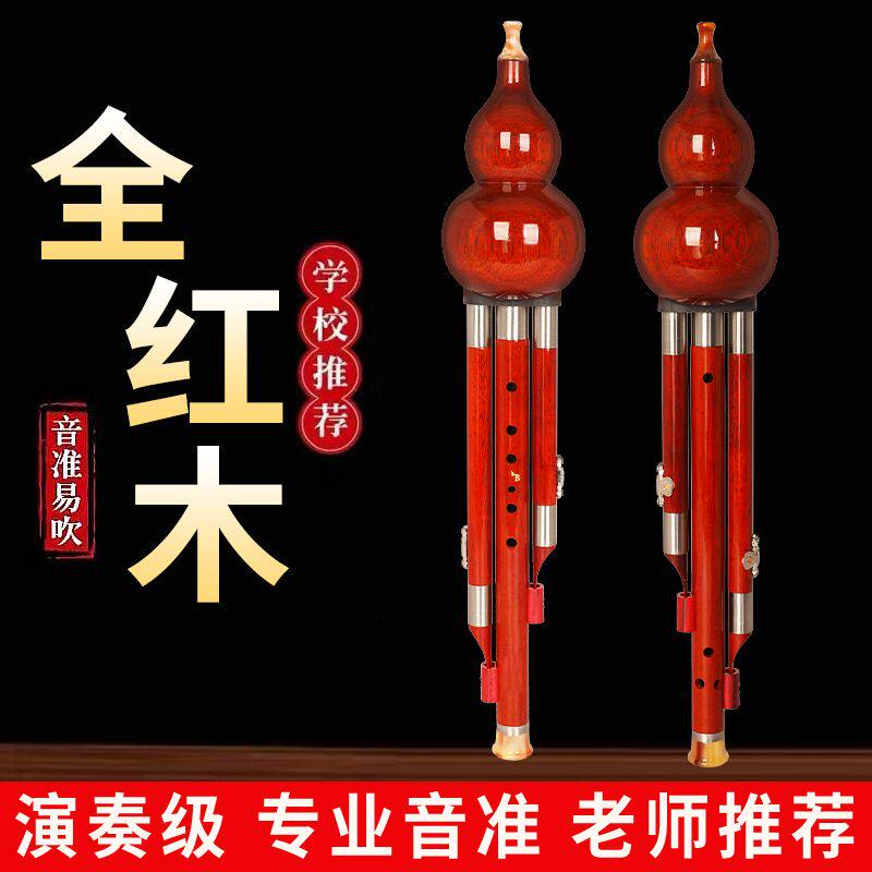 红木葫芦丝专业演奏D调降B调初学者小学生葫芦丝乐器专用考级成人