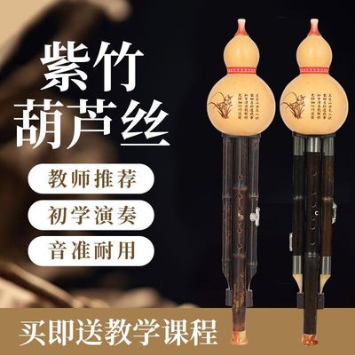 紫竹葫芦丝乐器降B调c调初学小学生专业演奏成人儿童自学零基础