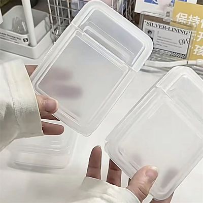 ins透明翻盖收纳盒小卡OPP袋卡膜收纳盒储物小卡保护