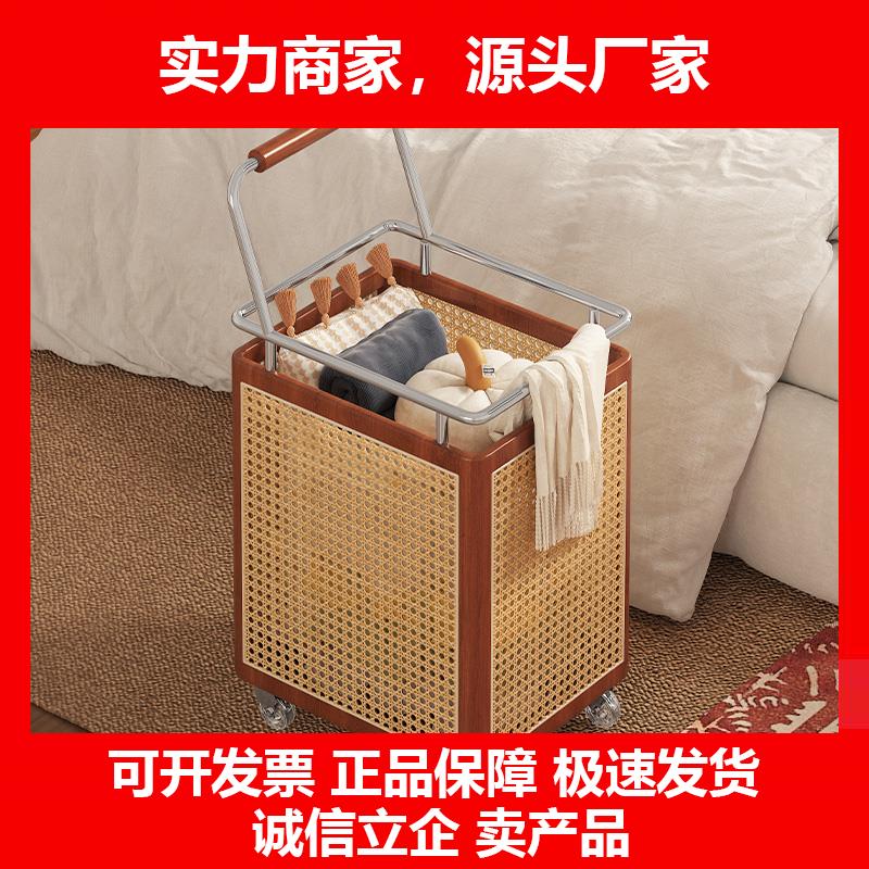 新款脏衣篮推车高颜值轻奢家用卧室脏衣篓浴室脏衣服收纳筐洗衣桶