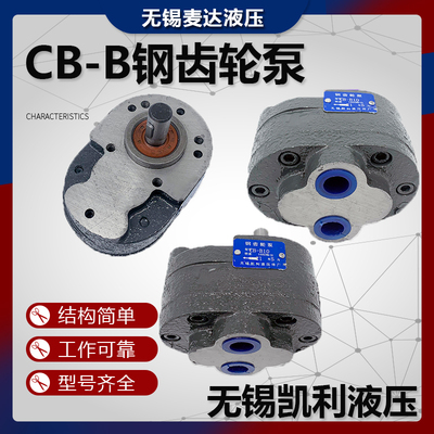 无锡凯利钢齿轮泵CB-B6 B4 B2.5 B125 CB-B10锯床液压油泵润滑泵