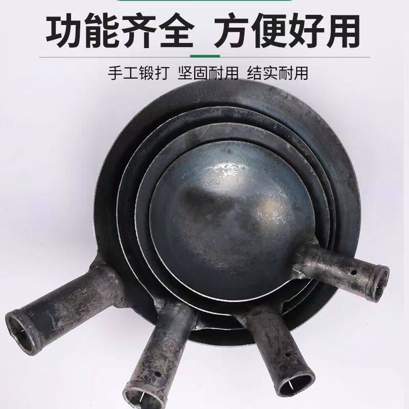 铁勺铁瓢加厚铁勺头饲料用勺工业用勺水瓢养殖用勺加长木柄铁勺头