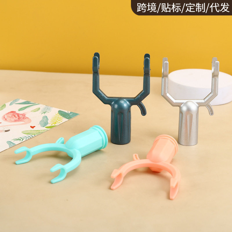 锌合金衣叉头塑料晒丫叉挂钩金属头孔径16mm19mm22mm加厚叉头配件