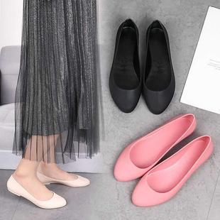 雨鞋 款 夏季 女时尚 防滑短筒雨靴 塑料水晶果冻单鞋 春秋低帮套脚水鞋