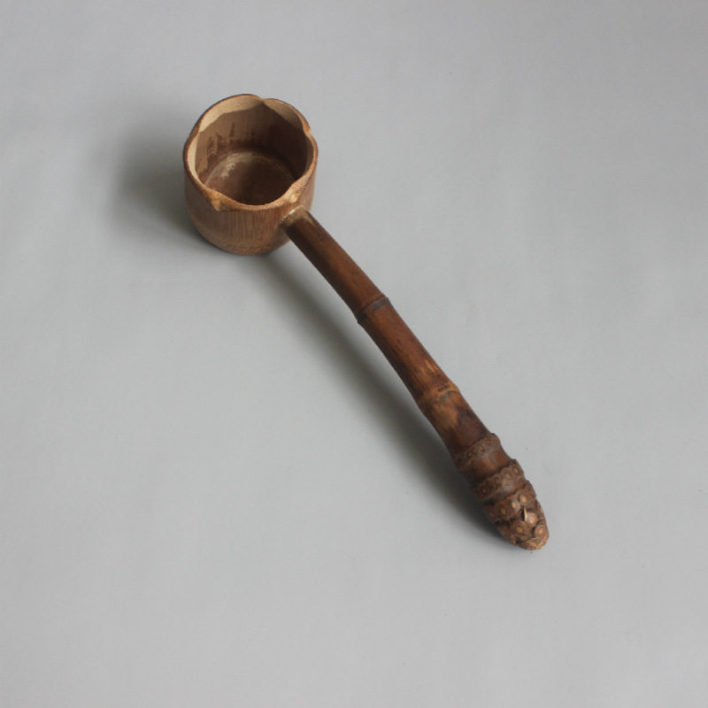 竹制水舀汤舀水勺酒勺竹勺茶勺茶瓢茶勺茶道长柄竹水勺竹瓢勺日式