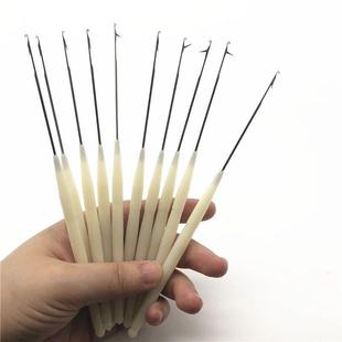 毛衣修补钩针大长柄带舌活舌单头藏线头编织工具三通钩针修补文玩