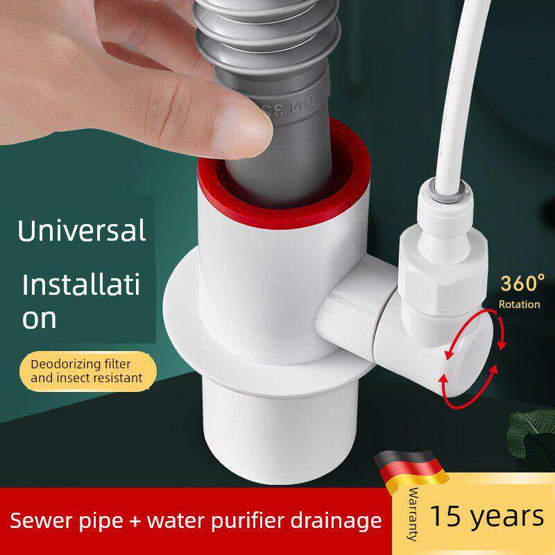 厨房下水管净水器三通接头水槽洗菜盆洗碗机排水管三头通防臭神器