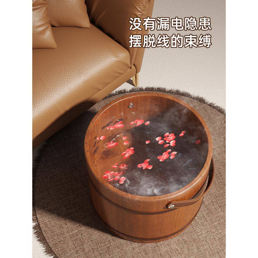 手提泡脚桶木质泡脚木桶冬天足家脚用实木盆泡脚盆浴LUO盆洗洗盆