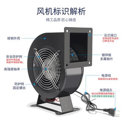 FLJ工机频离心风机小速吹风机多翼气型模QFL鼓风工业排气扇高外转