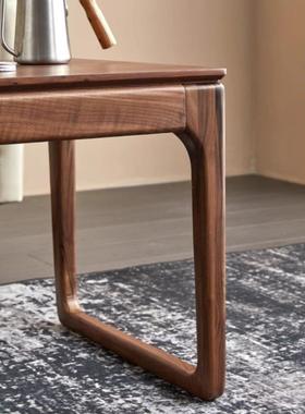 MVI美炕黑桃木实木茶几沙发边几角几方形小茶桌飘窗几榻榻米北茶