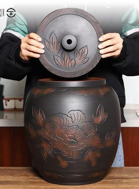 水缸陶瓷水桶罐纯净水中式茶饮桌蓄ZSA水桶储水用泡大茶老式水抽