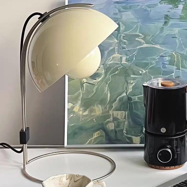 中古油风丹麦花苞台灯可移T397位P设计氛书房卧室床奶头V4围婚房