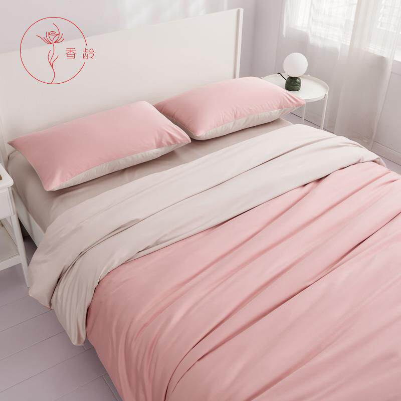 A类60A类长绒S澳棉被套单10件双0纯双拼素色酒店风全棉棉1.5单人