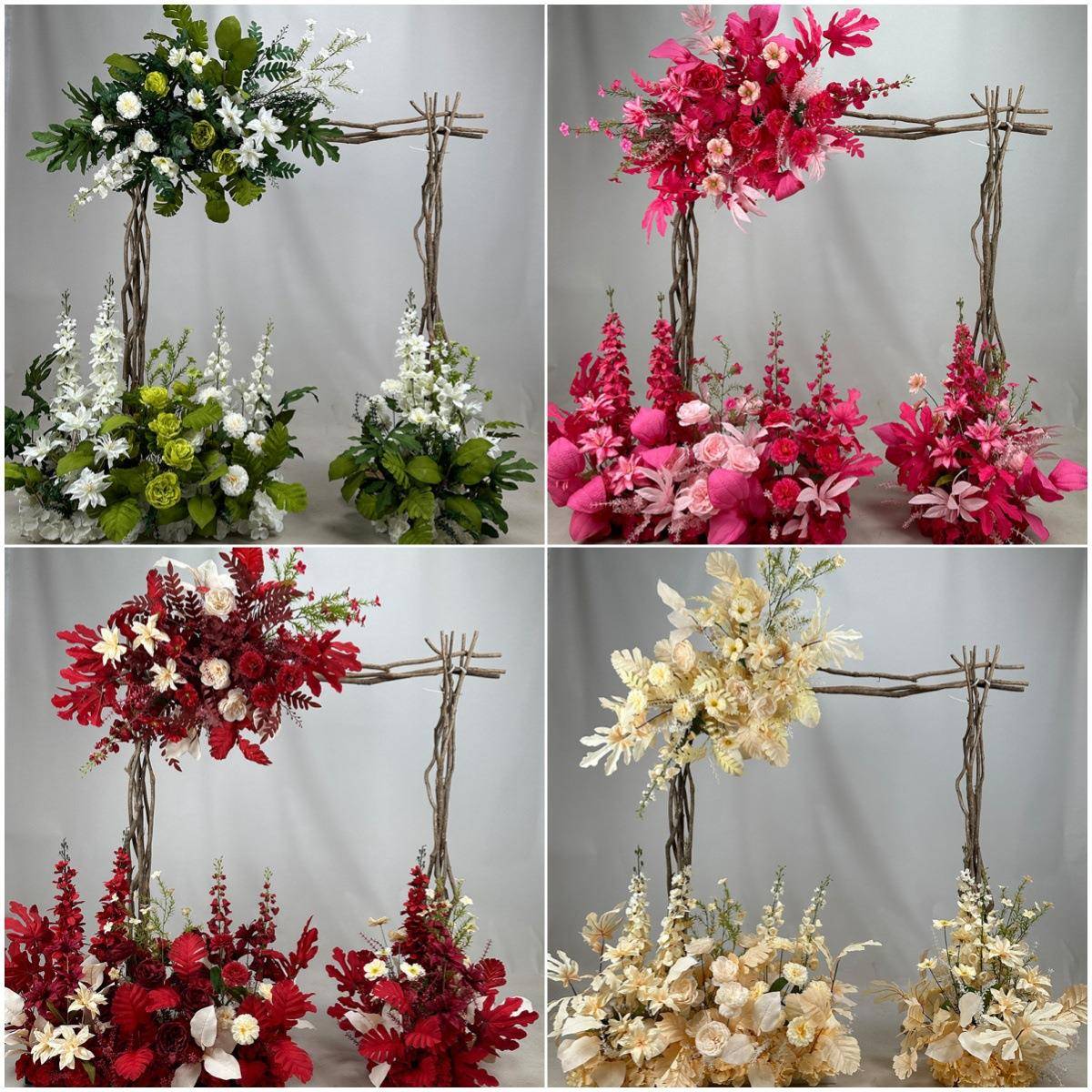 婚庆花排装饰仿真花引路花千代舞婚礼台T兰PFP台布置花艺成品地排