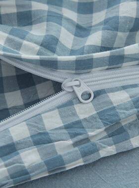 全棉水洗棉四纹色件宾馆套民宿纯格纹条套件KDH厂家