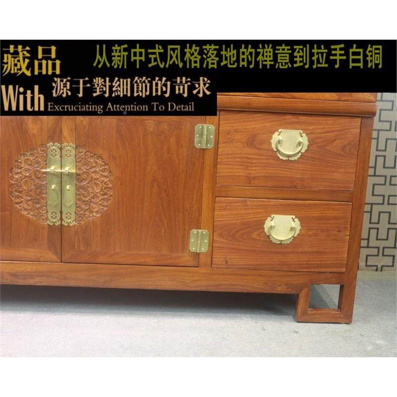 家居木极美家具新中式老榆穿落衣镜落地A11212门厅柜花梨木地门厅