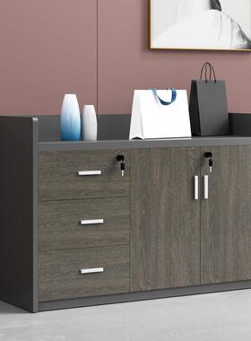 办公室文件柜矮ZXH-117柜储物柜料纳收柜打印木机质资落地柜带锁