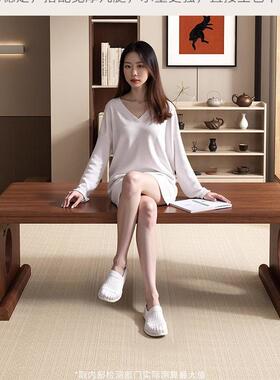 窗小子COL实木炕桌榻榻米茶桌飘茶几三件套窗台矮桌书桌坐卧室地