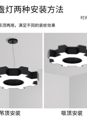 各种LED多灯吊型办公灯造型灯边形异拼FSX-ZXD1接吊线灯长方形各