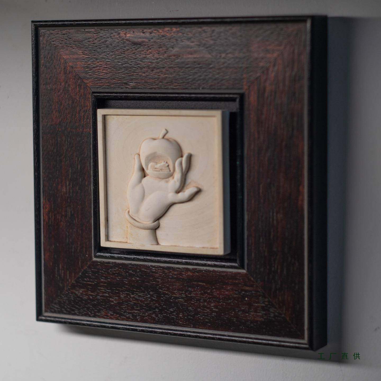 中F9966H8M古风桌面摆台画实木挂相框厅玄关客装饰画中式立体浮雕,家居饰品,现代装饰画,淘宝优惠券,粉丝福利购,淘宝优惠卷