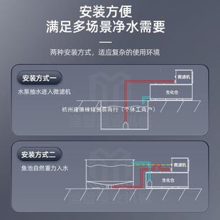 转鼓微冲滤机鱼池自水动产反洗循环鱼便分离过滤ZCY器养殖微滤机