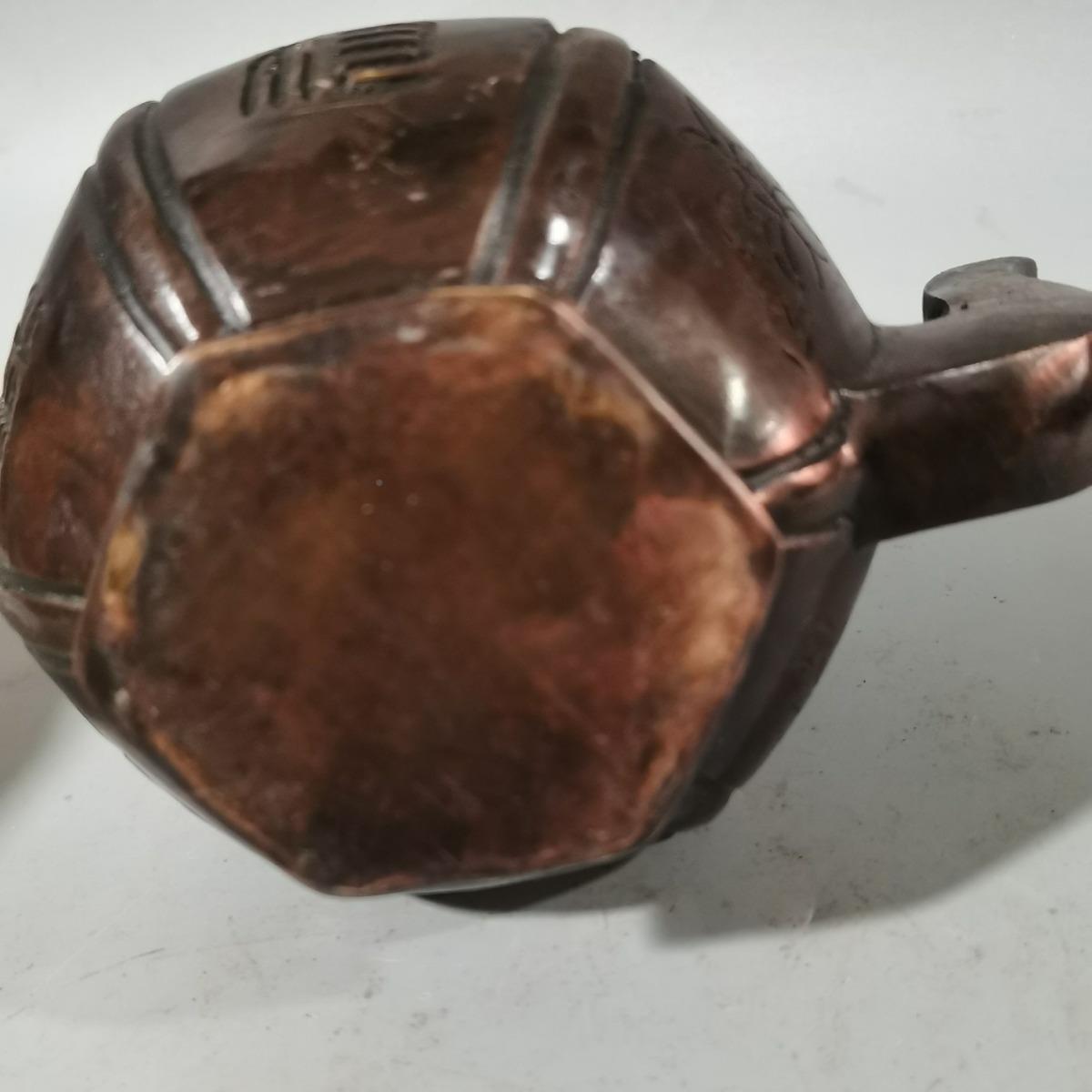 铜八宝酒壶壶摆件古玩铜器收藏古复古仿铜艺八宝酒壶家居装饰工品