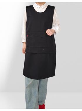 长后短两用前工款防水围VPE裙马甲式防污工作服厨房餐饮轻装男女