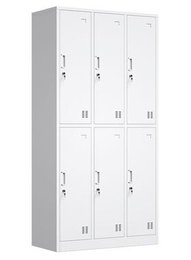 加厚铁皮更柜多门带锁储物柜制员更工宿舍衣橱柜加厚存QMS衣放钢