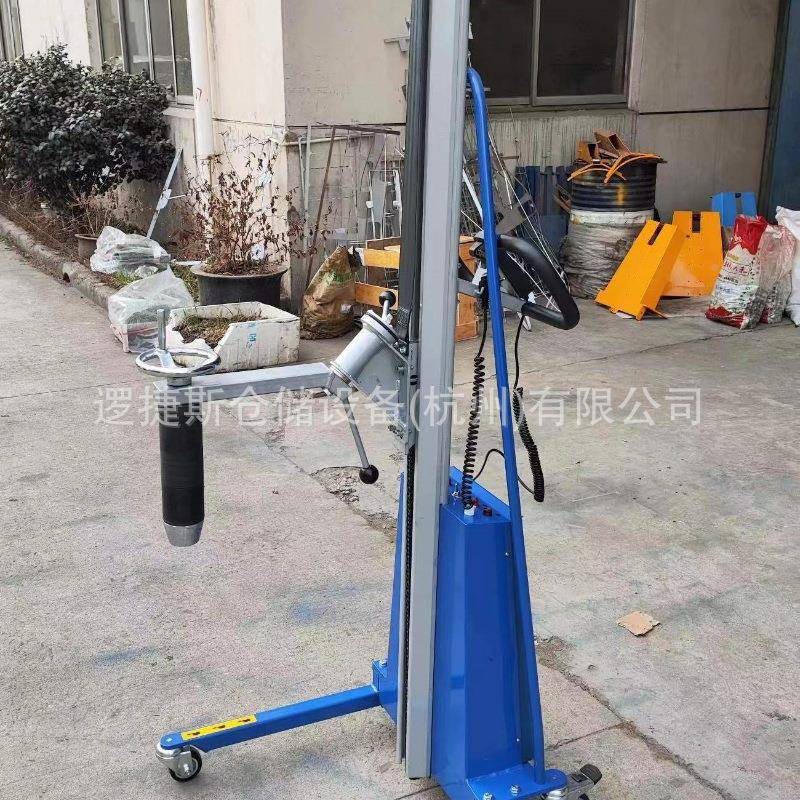 轻型半电动转胀轴纸车串杆车薄膜卷上车手HTC料动涨轴旋上料堆高