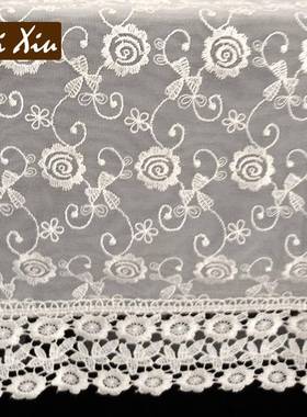 厂家直供外色销布丝钢琴罩田园T80601防尘盖巾刺绣艺米蕾纱半罩